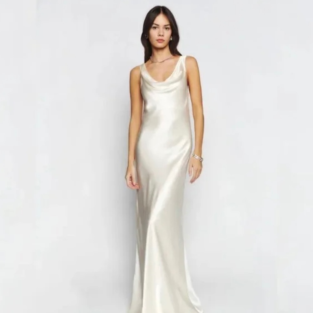 Reformation Annabelle Silk Dress Fiore Di Latte Size 10